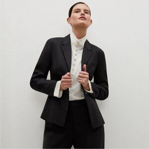 MM LAFLEUR hoffman blazer tropical stretch wool black work career size +1